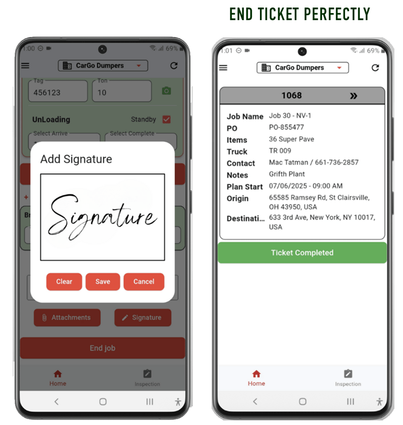 end ticket perfectly